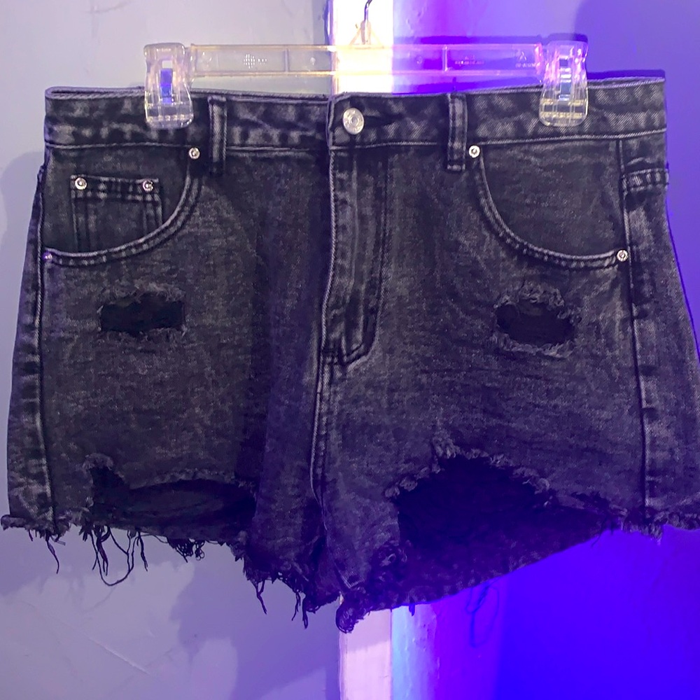 Black washed shorts originally purchased from SHEIN. Perfect for this summer!